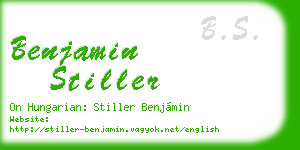 benjamin stiller business card